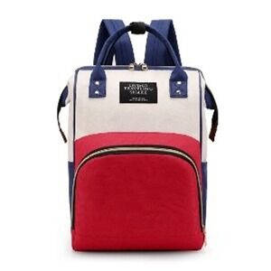 Multi Function Diaper Bag Backpack Mommy Bag Red White Blue Travel Organizer